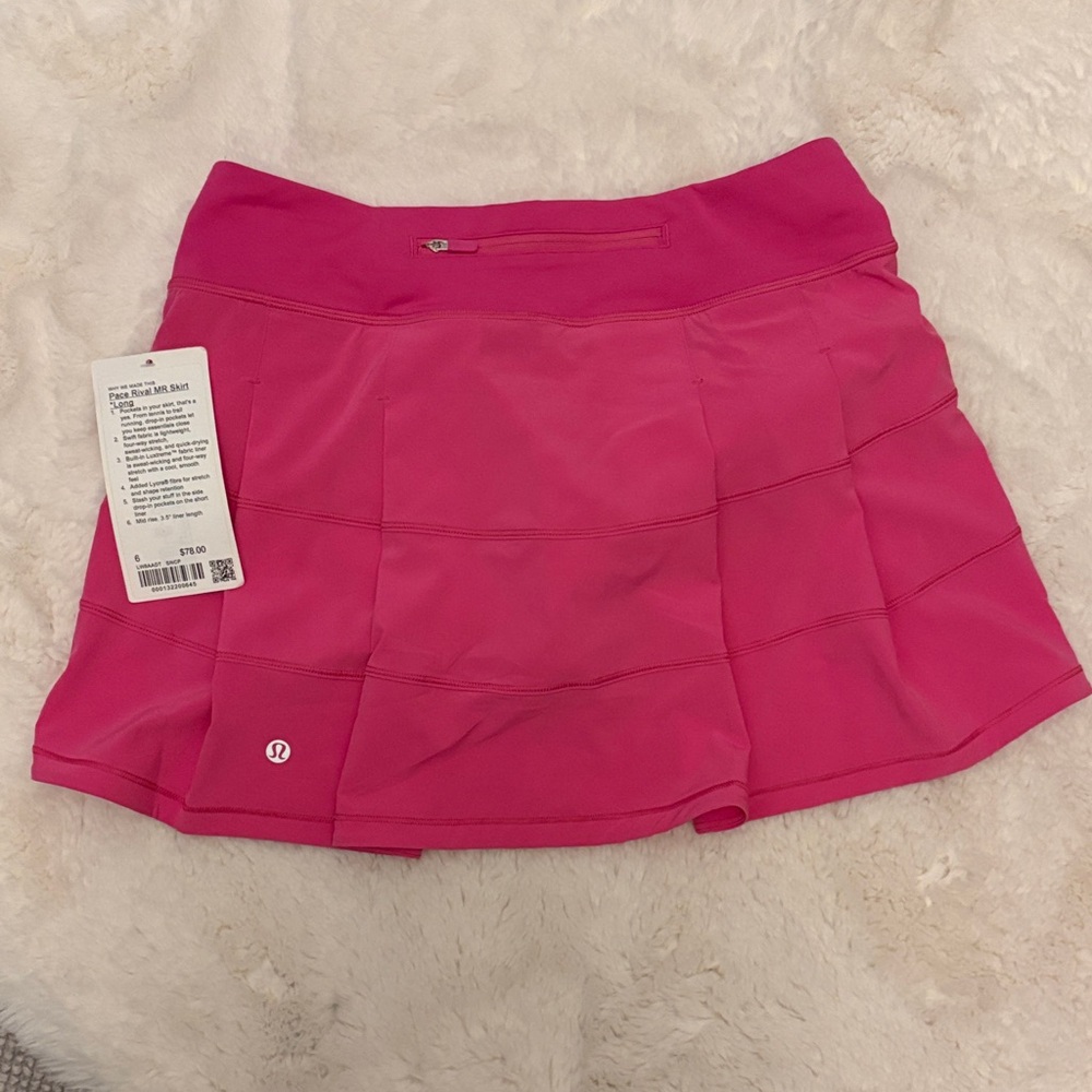 Lululemon brand new Pink Skirt NWT size 6 Long